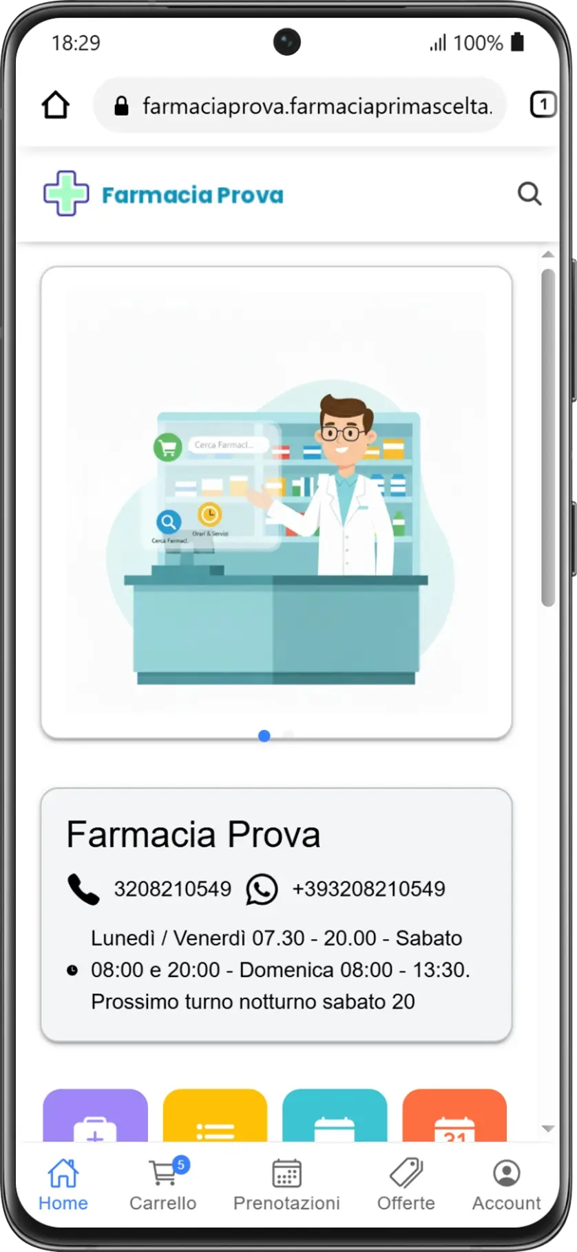 L'app cliente personalizzata della farmacia